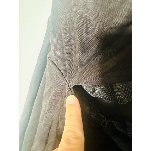 SOMETHING NAVY Black Jersey One Shoulder Long Sleeve Mid-Cutout Gown Medium - Picture 11 of 16